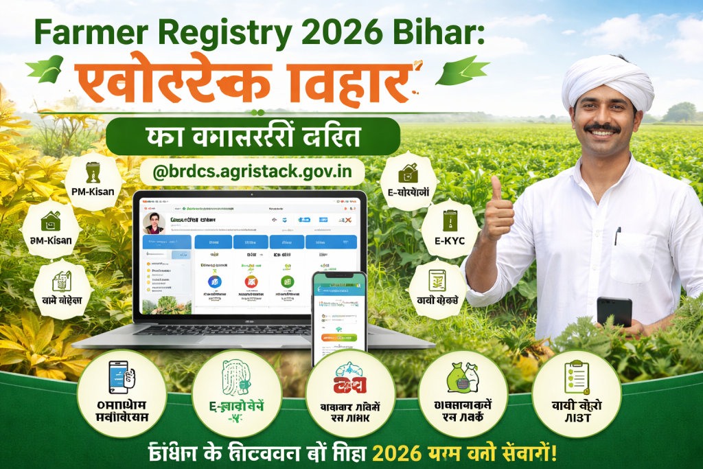 Farmer Registry 2026 Bihar Complete Guide to AgriStack Bihar @brdcs.agristack.gov.in