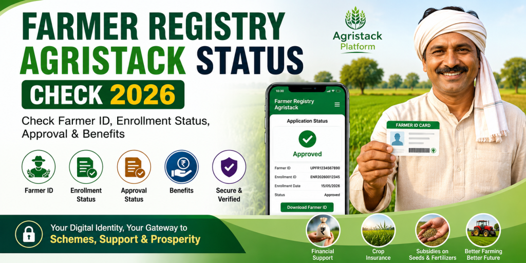 Farmer Registry Agristack Status Check 2026 Check Farmer ID, Enrollment Status, Approval & Benefits