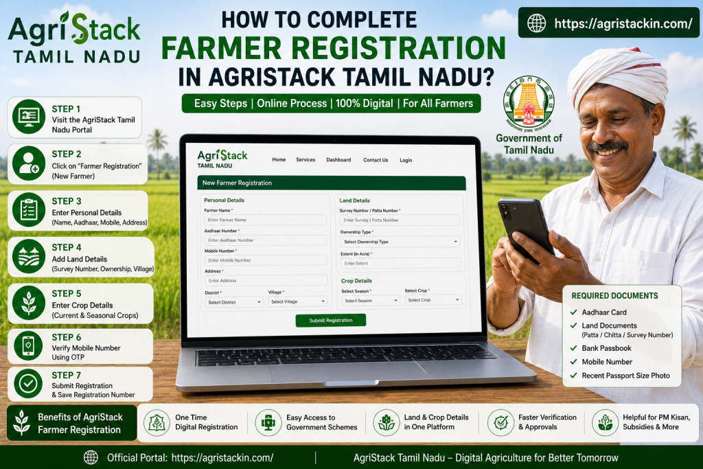 How To Complete Farmer Registration In AgriStack Tamil Nadu How To Complete Farmer Registration In AgriStack Tamil Nadu